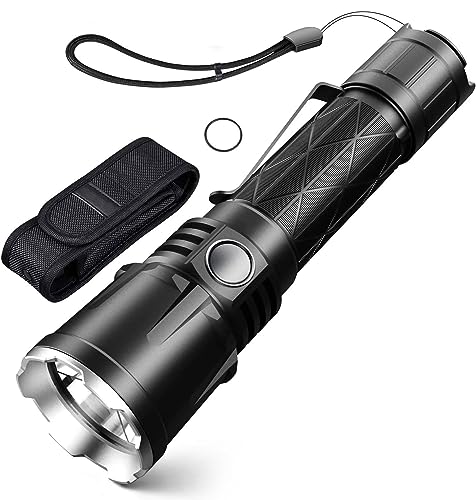 klarus Rechargeable LED Tactical Flashlight with IPX8 Waterproof, 4000 Lumens Cree LED, 7 Light Modes, 316m Beam Distance, Tactical & Outdoor Setting (XT21X Black)