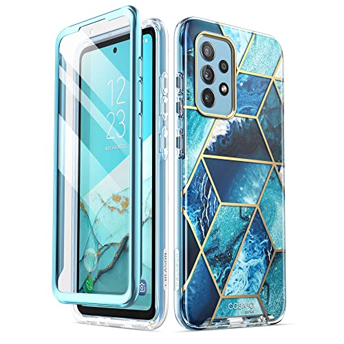 i-Blason Cosmo Series Case for Samsung Galaxy A52s 5G / Galaxy A52 5G / Galaxy A52 (2021 Release), Slim Stylish Full Body Protective Case with Built-in Screen Protector (Ocean)