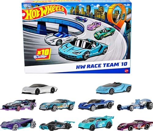 Hot Wheels Toy Cars, 10-Pack of Race Cars, includes 1:64 Scale Corvette, Lamborghini, McLaren & Hot Wheels Originals (Amazon Exclusive)