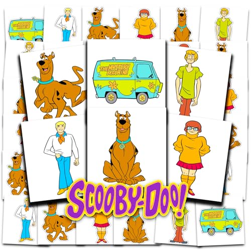 Scooby Doo Tattoos Party Favors Bundle ~ 72 Perforated Individual 2' x 2' Scooby Doo Temporary Tattoos for Kids Boys Girls (Scooby Doo Party Supplies)