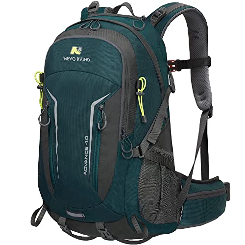 N NEVO RHINO Hiking Backpack 40L Waterproof Outdoor Day Pack, Lightweight Camping Travel Backpack for Men Women