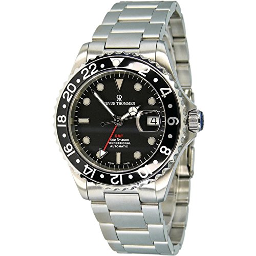 Revue Thommen GMT Professional Men's Stainless Steel Automatic Swiss Made Watch 17572.2137