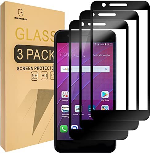 Mr.Shield [3-PACK] Designed For LG K30 [Tempered Glass] [Full Cover] Screen Protector with Lifetime Replacement