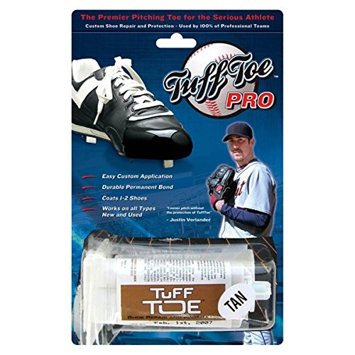 Tuff Toe Pro (White) Baseball Fastpitch Softball Cleat Guard | Pitcher Shoe Drag Protector (No UV protectant, Yellows in Light)