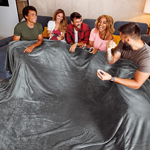 Bedsure Oversized King Fleece Blanket 120'x120' - Soft Cozy Extra Large Throw Blankets for Bed, Sofa, Couch, Travel, Camping，California King Warm Blanket in Winter 10x10