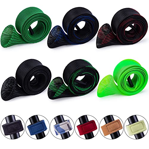 Koogel Fishing Pole Sleeves, 12 PCS Fishing Rod Cover Rod Sock Rod Strap for Spinning Fishing Rod, Fly Fishing Rod, Casting Fishing Rod