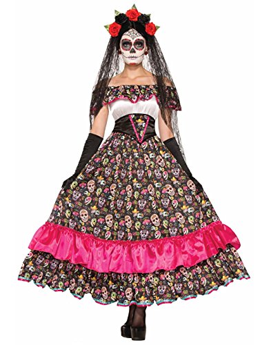 Forum Novelties Women's Day Of Dead Spanish Lady Costume, Multi, Standard