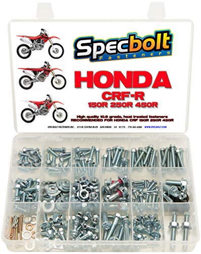 250pc Specbolt Fasteners Brand Bolt Kit fits: Honda CRF150 CRF250 CRF250 Maintenance & Restoration of MX Dirt bike Fasteners CRF 150 250 450