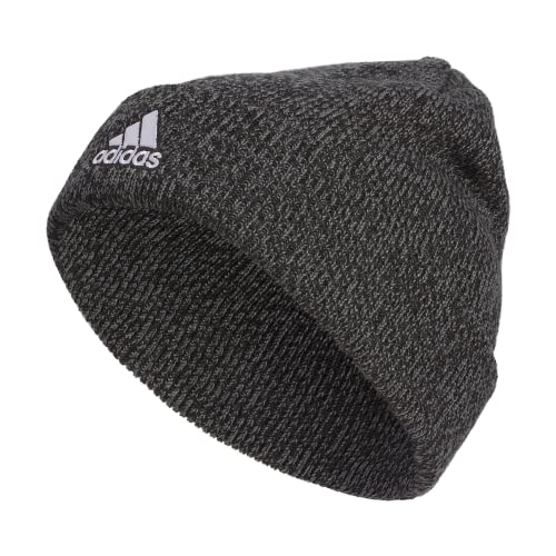 adidas Men's Team Issue Fold Beanie, Black-Onix Grey/White F23, one_Size