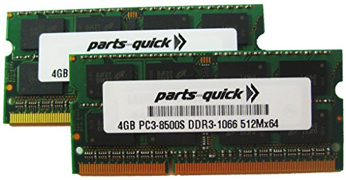 8GB Kit 2X 4GB Memory for ASUS CM Desktop Essentio CM5571 DDR3-8500 Non ECC DIMM RAM (PARTS-QUICK Brand)