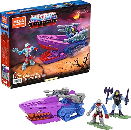 MEGA Masters of The Universe Land Shark Attack Vehicle Motu Construction Set, Building Toys for Boys