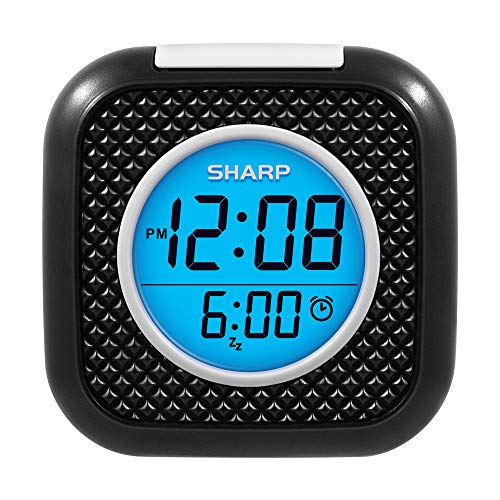 Sharp Pillow Personal Alarm Clock – Wake to Vibration or Beep! - Use on Nightstand or Under Pillow! – Great for Travel or Home Use - Battery Operated - Black