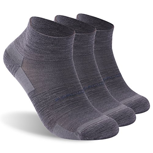 ZEAL WOOD Low Cut Wool Socks For Womem Men Merino Wool Socks Anti Blister No Show Running Socks Sports Moisture Control Summer Mens Ankle Wool Socks For Women Athletic Cycling Hiking Socks Men Women