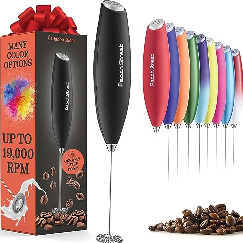 Powerful Handheld Milk Frother, Mini Milk Foamer, Battery Operated (Not included) Stainless Steel Drink Mixer for Coffee, Lattes, Cappuccino, Frappe, Matcha, Hot Chocolate.