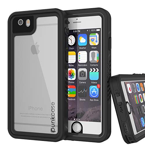 Punkcase for iPhone 6 Waterproof Case [Extreme Series] [Slim Fit] [IP68 Certified] [Shockproof] Cover W/Built in Screen Protector Compatible with iPhone 6s/6 (4.7') (Black)