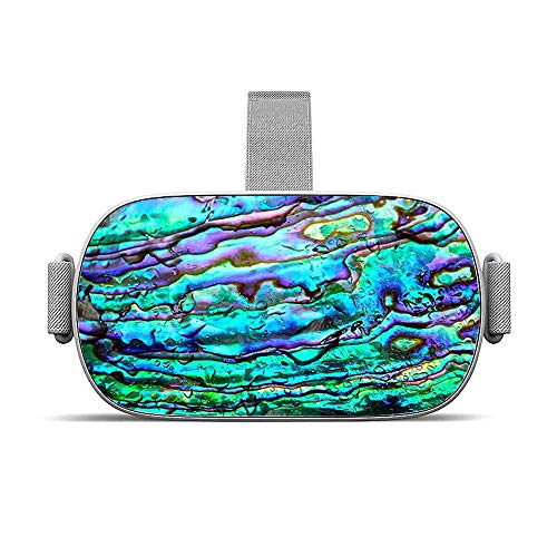 Skins Decals Wrap Compatible with Oculus Go VR - Abalone Ripples Green Blue Purple Shells