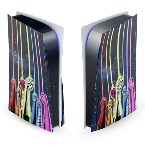 Head Case Designs Officially Licensed Green Lantern DC Comics Power Rings Comic Book Covers Vinyl Faceplate Sticker Gaming Skin Decal Cover Compatible with Sony Playstation 5 PS5 Disc Edition Console