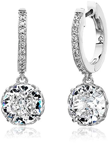 Kate Spade That Sparkle Pave Huggies-Clear/Silver