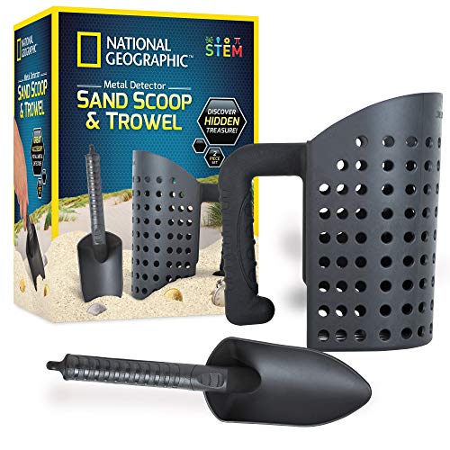 NATIONAL GEOGRAPHIC Metal Detector Accessories – Includes Sand Scoop for Metal Detecting and Metal Detector Shovel, Use as Sand Sifter for the Beach, Metal Detecting Accessories
