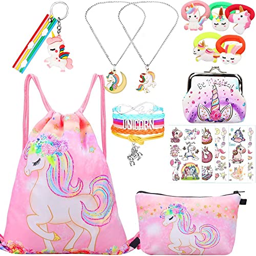 RHCPFOVR Unicorn Gifts for Girls - Unicorn Bag,Girls Gifts,Birthday Decorations for Teen Girls 8 Pcs