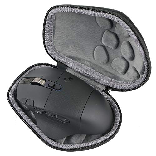 co2CREA Hard Travel Case Replacement for Logitech G604 Lightspeed Wireless Gaming Mouse (Black Case)