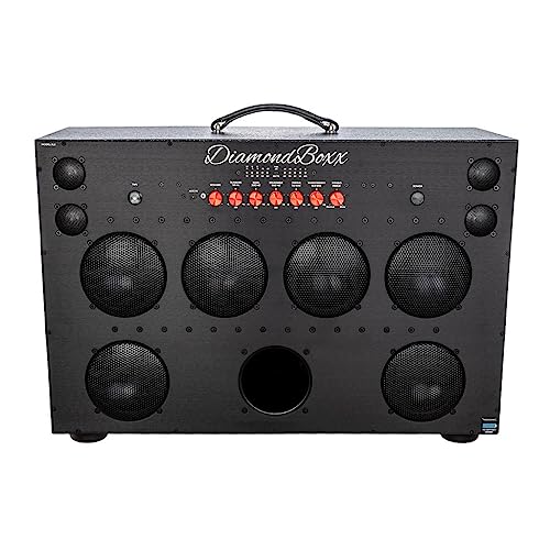 DiamondBoxx XL3 - The King of The Bluetooth Boombox. True Wireless Stereo Sound- 5-30 Hours of Music on a Single Charge. Made in America of Wood and Aluminum, not Plastic.