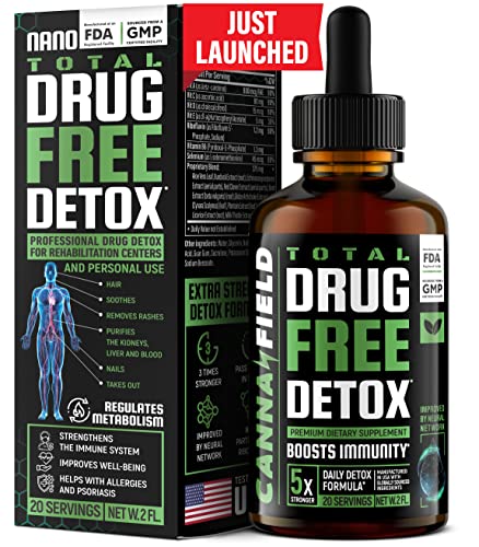 Liver Cleanse Detox & Repair - Natural Full Body Detox Drops - Herbal Detox Formula - 5 Day Cleanse for Optimal Liver Repair - Urinary System and Liver Detox - Made in USA -Black