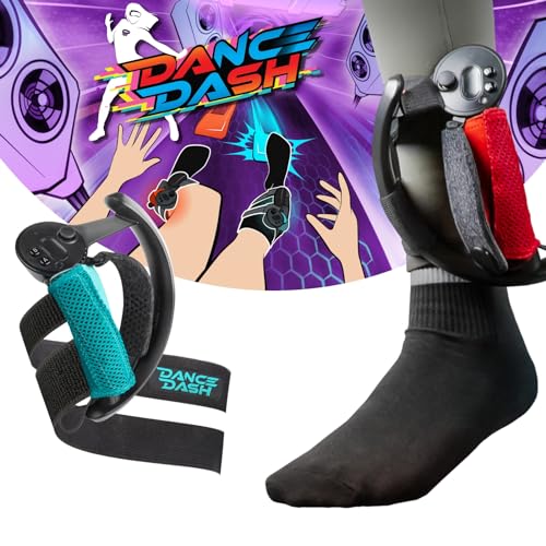 Rebuff Reality Trackstraps for Valve Index + Dance Dash Steam Game Key, VR Dancing Game, Valve Index Game, Compatible with Valve Index via PC Streaming, Full Body Immersion VR Accessory for Dance Dash