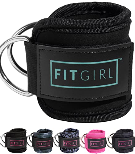 FITGIRL - Ankle Strap for Cable Machines and Resistance Bands, Work Out Cuff Attachment for Home & Gym, Booty Workouts - Kickbacks, Leg Extensions, Hip Abductors, for Women Only (Mint)