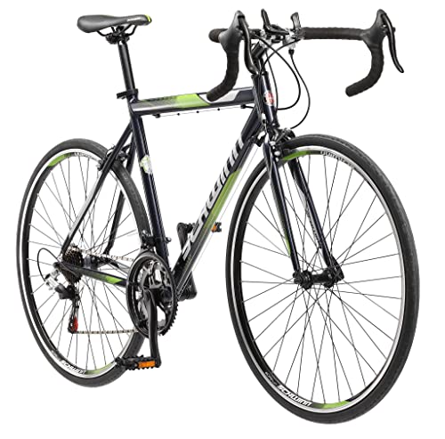 Schwinn Volare 1300 Drop Style Hybrid Sports Road Bike, Men and Women, 14-Speed, 700c Wheels, 21-Inch Aluminum Frame, Alloy Caliper Brakes, Green