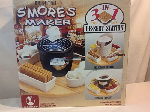 SMORES MAKER - Indoor/Outdoor 3-in-1 Dessert Station (S'mores, Fondue, Ice Cream)