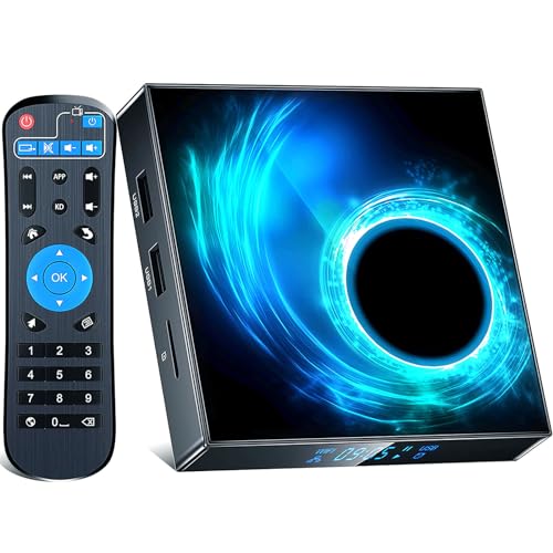 EASYTONE Android TV Box 10.0, TV Box Android 4GB Ram 32GB ROM AllWinner H616 Quad-Core Support Dual WiFi 2.4/5.0GHz Bluetooth 5.0 4K 6K TV Box H.265 3D Android Box Smart TV Box