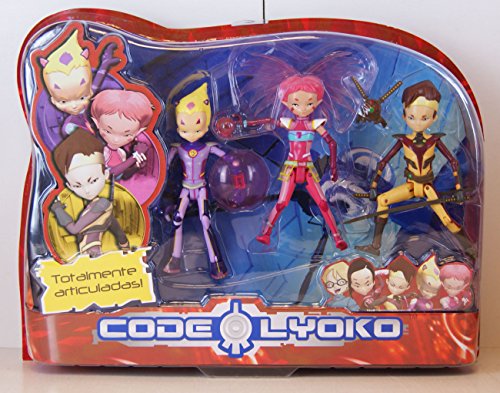 Code Lyoko - 3-Pack - AELITA (Virtual) with Wings & ODD (Virtual) with Shield & Ulrich (Virtual) with Swords- 5' Articulated Figures