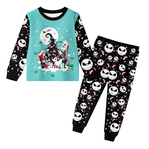 DJYLBV Kids Christmas T-Shirt Set Cameraman Pattern Boys Costume Toddler Long Pants 4-12 Years Black