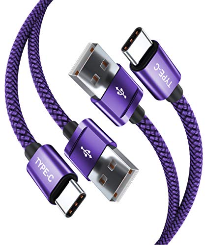 Basesailor USB Type C Charger Cable 6.6FT 2 Pack,Charging Cord for Kindle Fire HD 10 9th 2019,8 10th 2020,Paperwhite 2021 11th Generation,iPad Air 4 5th Mini 6,Samsung Galaxy A53 A14 A34 Z Flip Fold 5