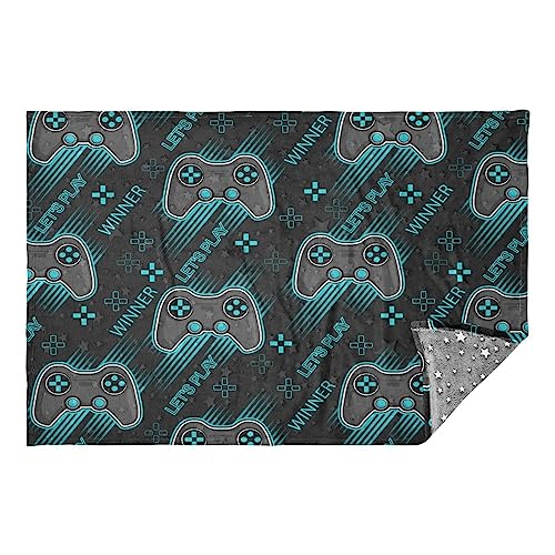 litebear Colorful Joystick Game Fluorescent Pillow Blanket Throw Blanket, Lightweight Cozy Couch Bed Travel Blanket (65 x 55 inches)