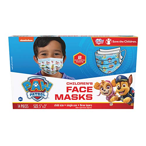 Children’s Single Use Face Mask, Paw Patrol, 14 count, small, Ages 2 - 7, Kids Toys for Ages 2 Up by Just Play