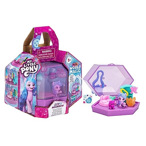 My Little Pony Mini World Magic Crystal Keychain Izzy Moonbow Toy - Portable Mini Playset, Pony, and Accessories For Kids Ages 5 and Up