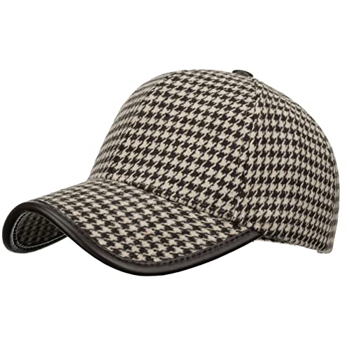 Unisex Retro Houndstooth Print Baseball Cap Casual Sun Protection Dad Hat Polo Style Trucker Hats Adjustable Headwear (Brown Houndstooth), One Size