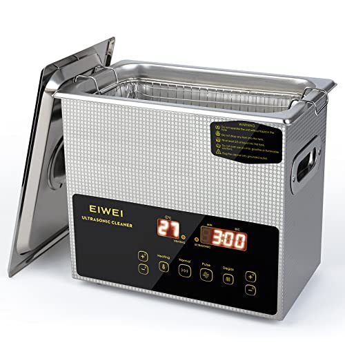 EIWEI 3L Ultrasonic Cleaner Dual-Frequency Professional Digital Stainless Steel Cleaning Machine with Heater Timer for Carburetor, Parts, Circuit Board, Glasses, Denture, Jewelry