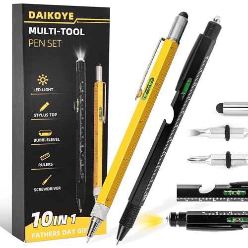 Christmas Gifts,Gifts for Men, Stocking Stuffers Multitool Pen 10 in 1 Multi Tool Gifts for Dad Men Grandpa Christmas Day Gifts from Son Husband's Gift Fathers Gift