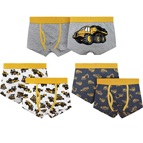 John Deere Baby Boy's Toddler Child Boxer Brief Underwear, White Lite Heather Grey Ombre Blue, 2T-3T