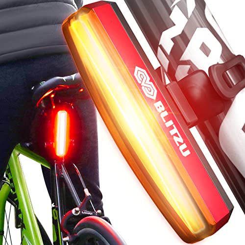 BLITZU 2023 Cyborg 200T Bike Lights Taillight USB-C Rechargeable LED Rear Bicycle Light for Night Riding, Cycling Safety Reflector Accessories, Powerful Back Light for Men, Women, Kids.
