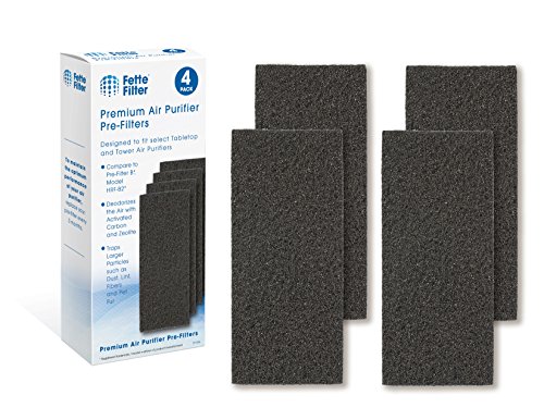 Fette Filter - 4 Pre-Filters Compatible with Honeywell Filter B for HHT011, 013, 055, 080, 081, 085, 090, 100, 145, 149,155,157,1500, HFD123, HPA050, 060, 061, 150, 160, 245, 16200. HRF-B2 & HRF-B1