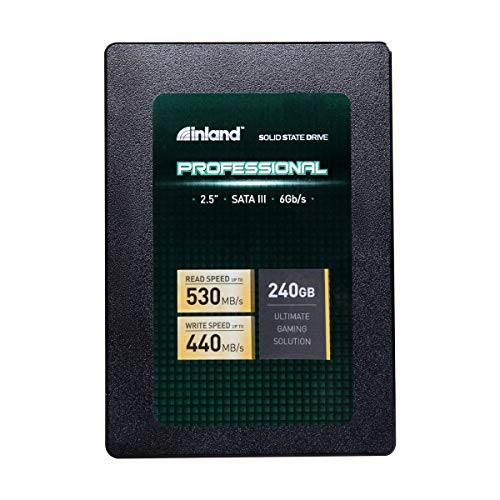 INLAND Professional 240GB SSD 3D NAND SATA III 6Gb/s 2.5' 7mm Internal Solid State Drive (240G)