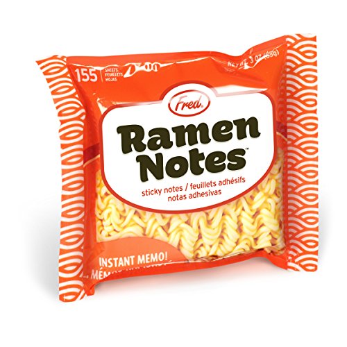 Genuine Fred Ramen Notes Ramen Noodle Sticky Note Pad, 155 Sheets, 3.5 x 3' - Fun Gift for The Office, Graduation, Back to School - Great Stocking Stuffer and Gift for Coworkers & College Students