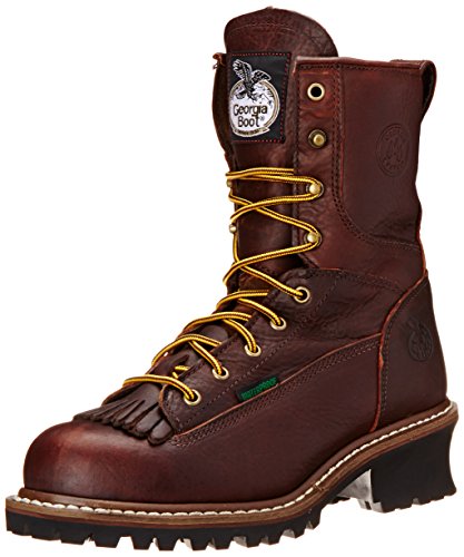 Georgia mens Men's 8' Loggers G7313 industrial and construction boots, Brown, 9 US