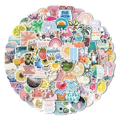 Aesthetic Stickers 200PCS VSCO Stickers Aesthetic, Vinyl Cute Stickers Asthetic Stickers for Journaling,Water Bottle Sticker Pack for Teens Girls Kids