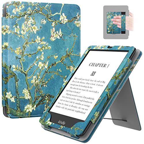 Moko Case for 6.8' Kindle Paperwhite (11th Generation-2021) and Kindle Paperwhite Signature Edition, Slim PU Shell Cover Case with Auto-Wake/Sleep for Kindle Paperwhite 2021 E-Reader, Almond Blossom