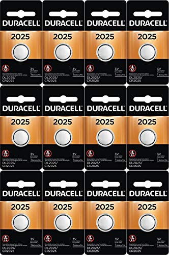 12-Pack Duracell 2025 Batteries 3.0 Volt Lithium Coin Button